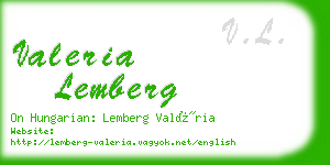 valeria lemberg business card